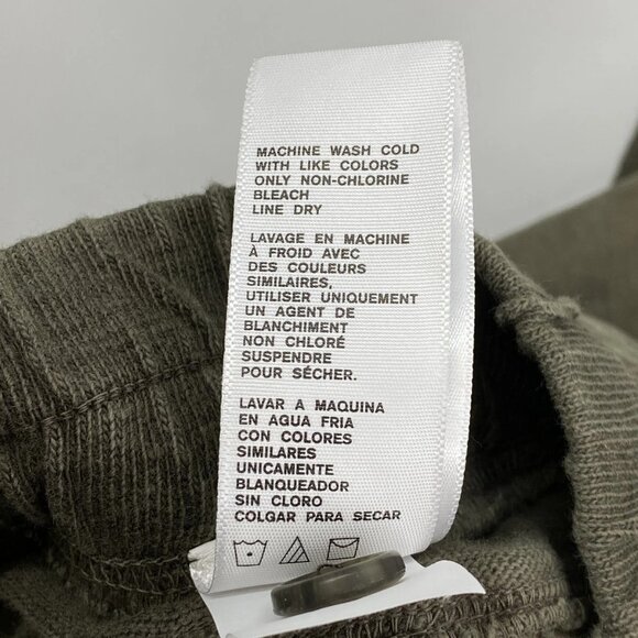 James Perse Mixed Media Pants • Size 2 • Army Green Ribbed Cuffs & Patch Pockets - Picture 3 of 10